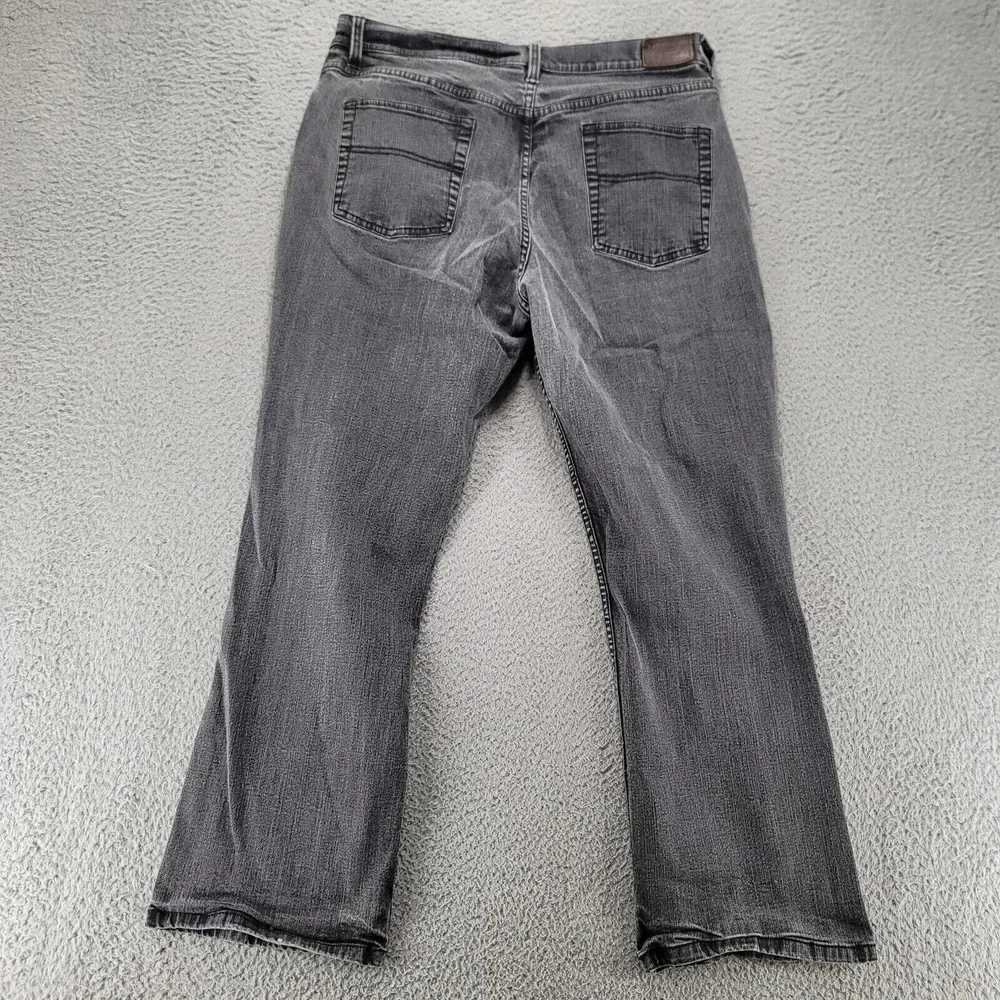 LL Bean Jeans Womens 18 Petite Black Dark Wash‎ Casual Denim Outdoors XK89 Logo